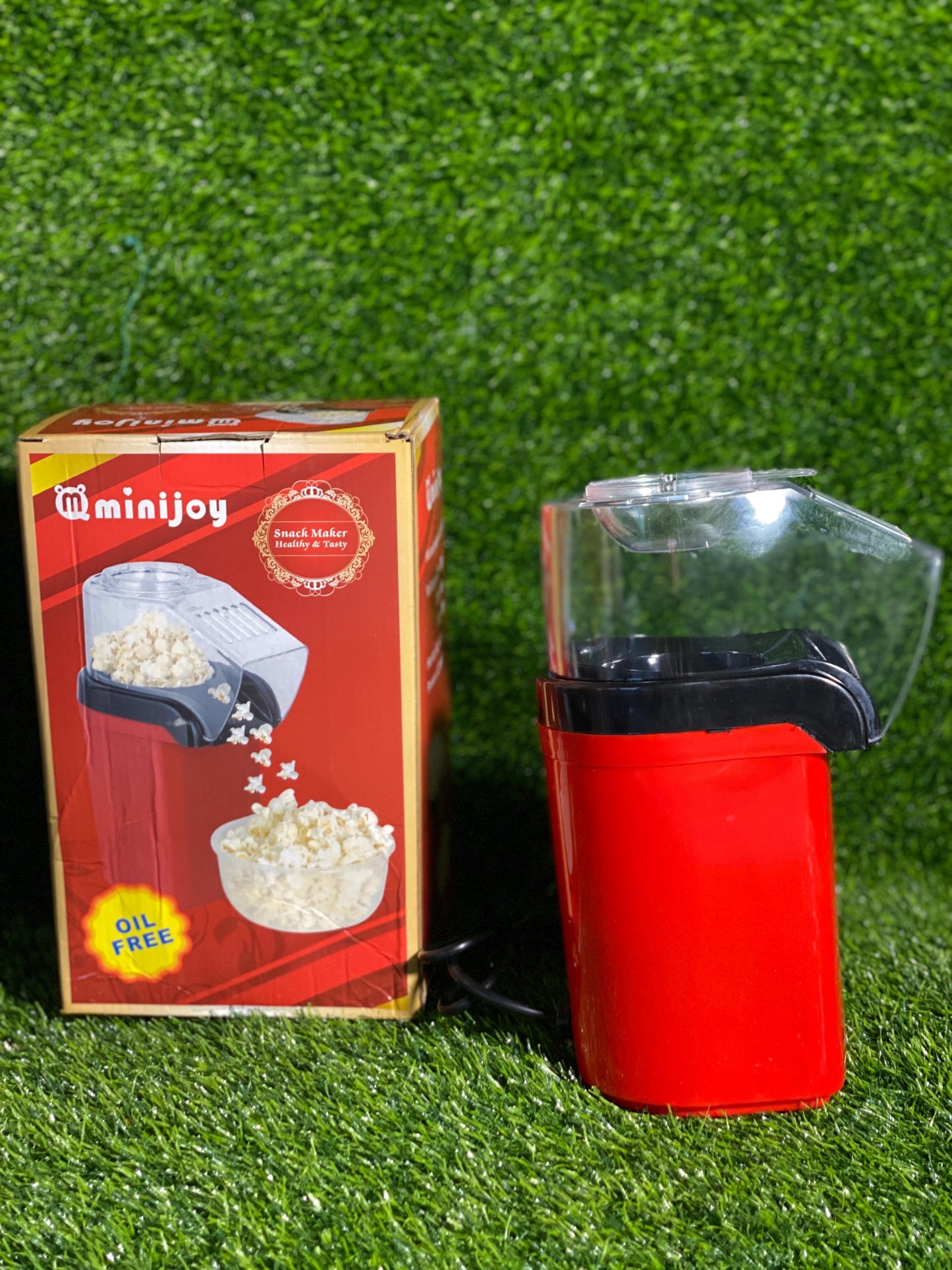 Electric Popcorn Maker | Oil free hot air fast Popcorn machine | Mini Portable air popping home use popper maker for kids