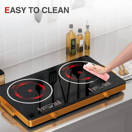 “Silver Crest Double Infrared Cooker - Fast Heating, Energy Efficient, 2-Burner Electric Stove for Quick Cooking