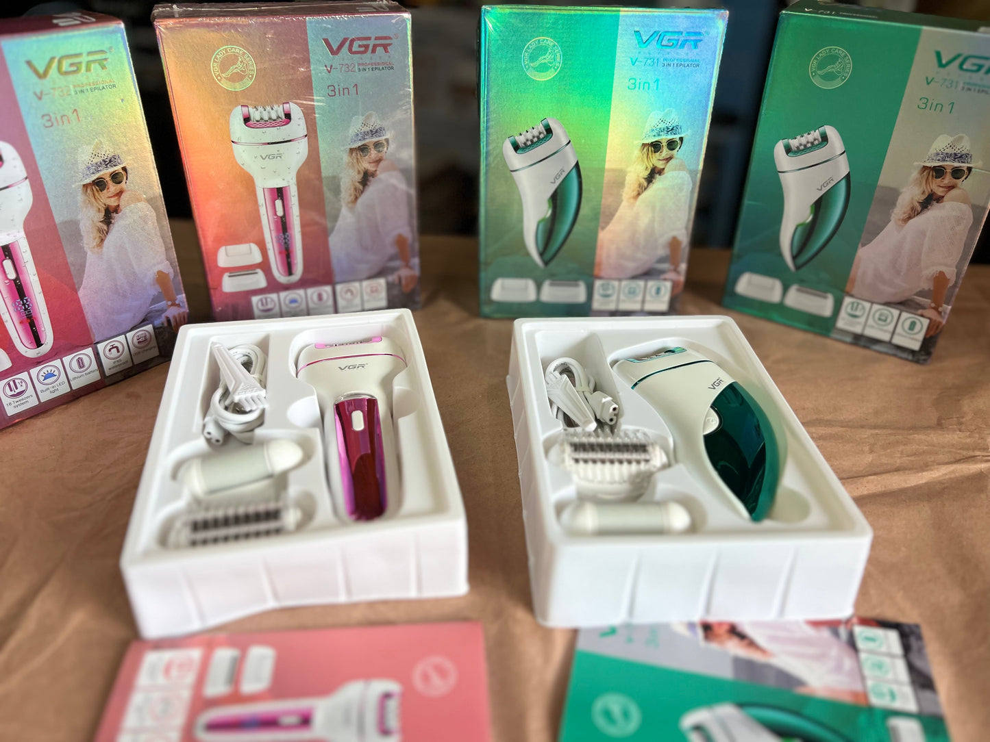Orginal VGR 3 in 1 Epilator. Shaver trimmer Model .V731 & V732