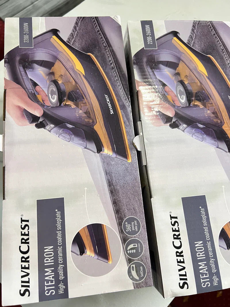 lott imported orginal silver crest steam iron . high quality 2200 watt