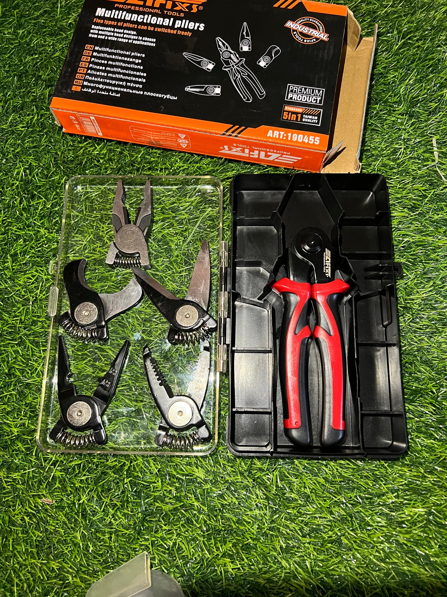5 In 1 Multifunctional Plier Tool Set, Interchangeable Plier, Wire Cutter, Stripper, Crimping Pliers