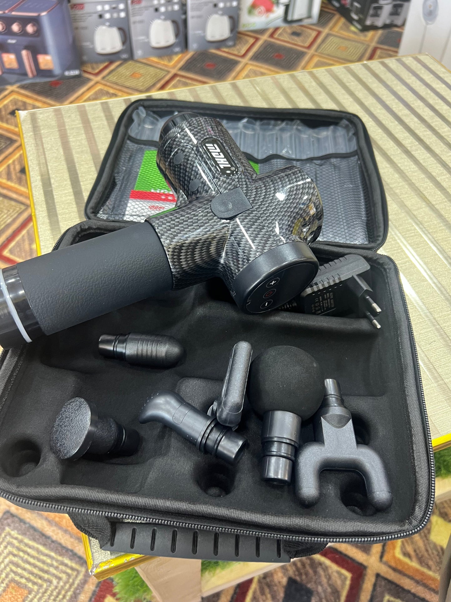 MDHL Rechargable gun massager. 6 Attachment. 30 speed lavel . Big battery