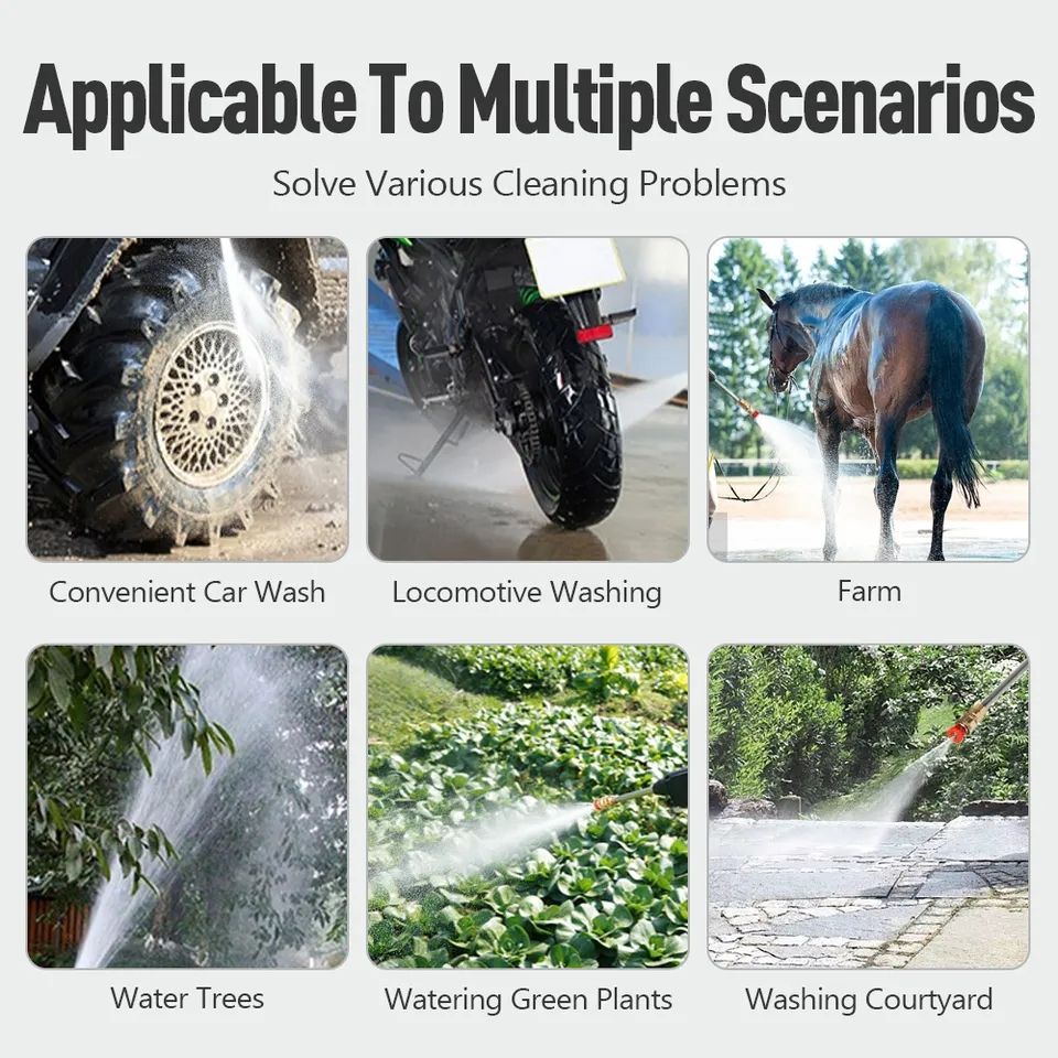 20000mAh Cordless High Pressure Car Wash Gun 50Bar Multifunctional Washing Machine Foamer for Car Cleaning Garden Watering