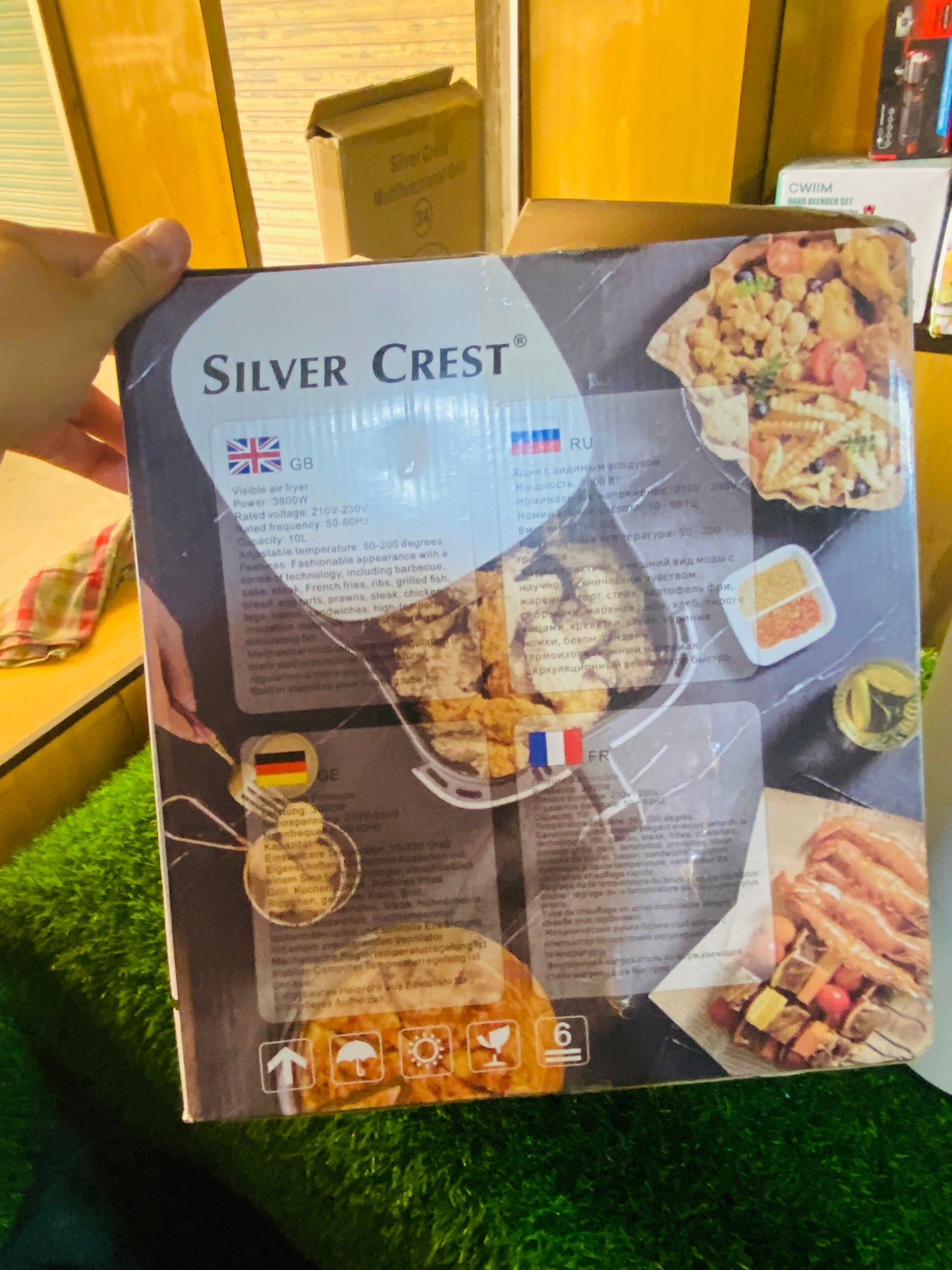 Air Fryer, Silver Crest German Technology, Large capacity 10 L, Color Touch Display