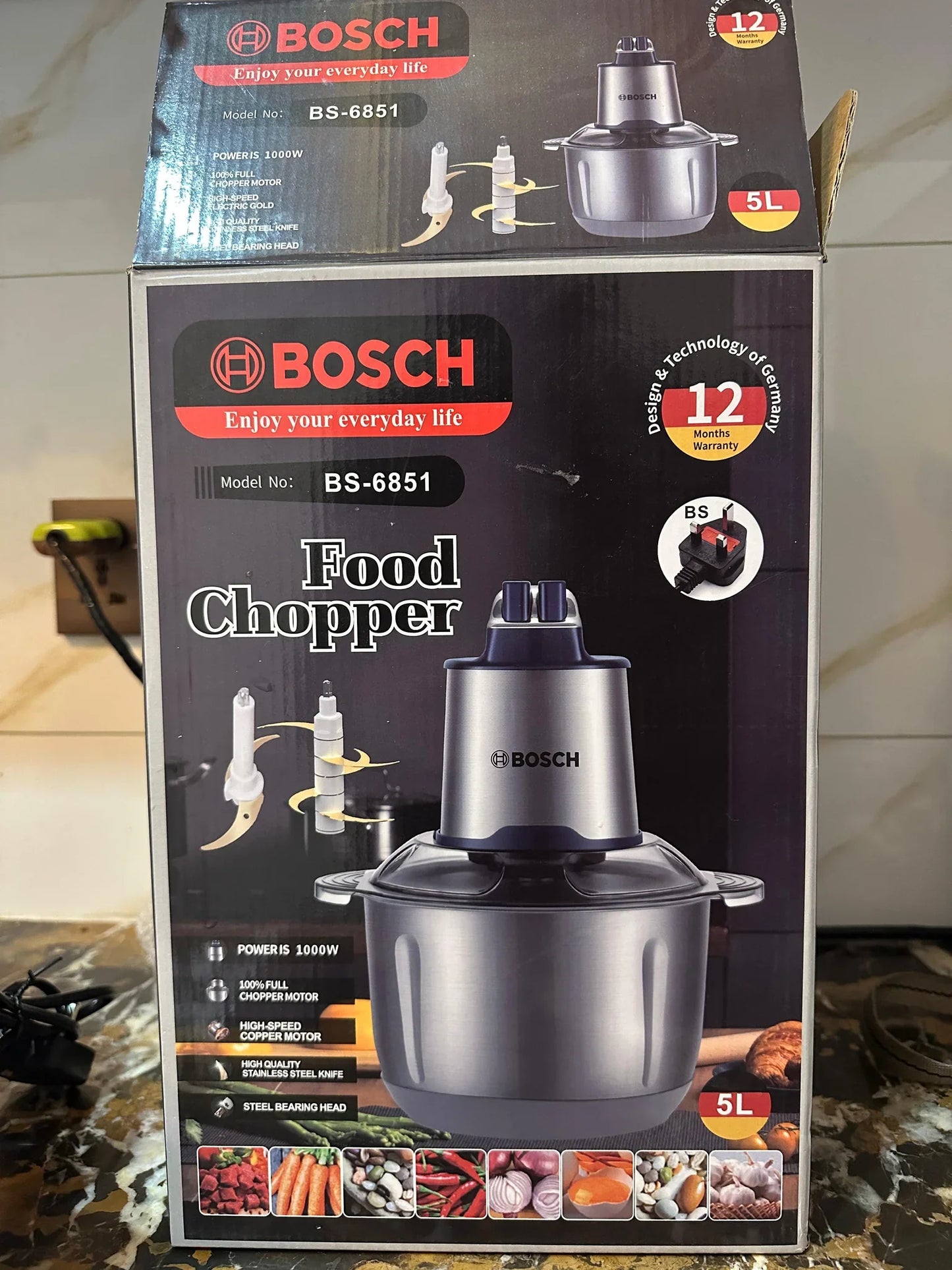 Lot Imported 5L BOSCH brand Meat and Vegetable Chopper LOT IMPORTED 5L BOSCH BRAND MEAT AND VEGETABLE CHOPPER