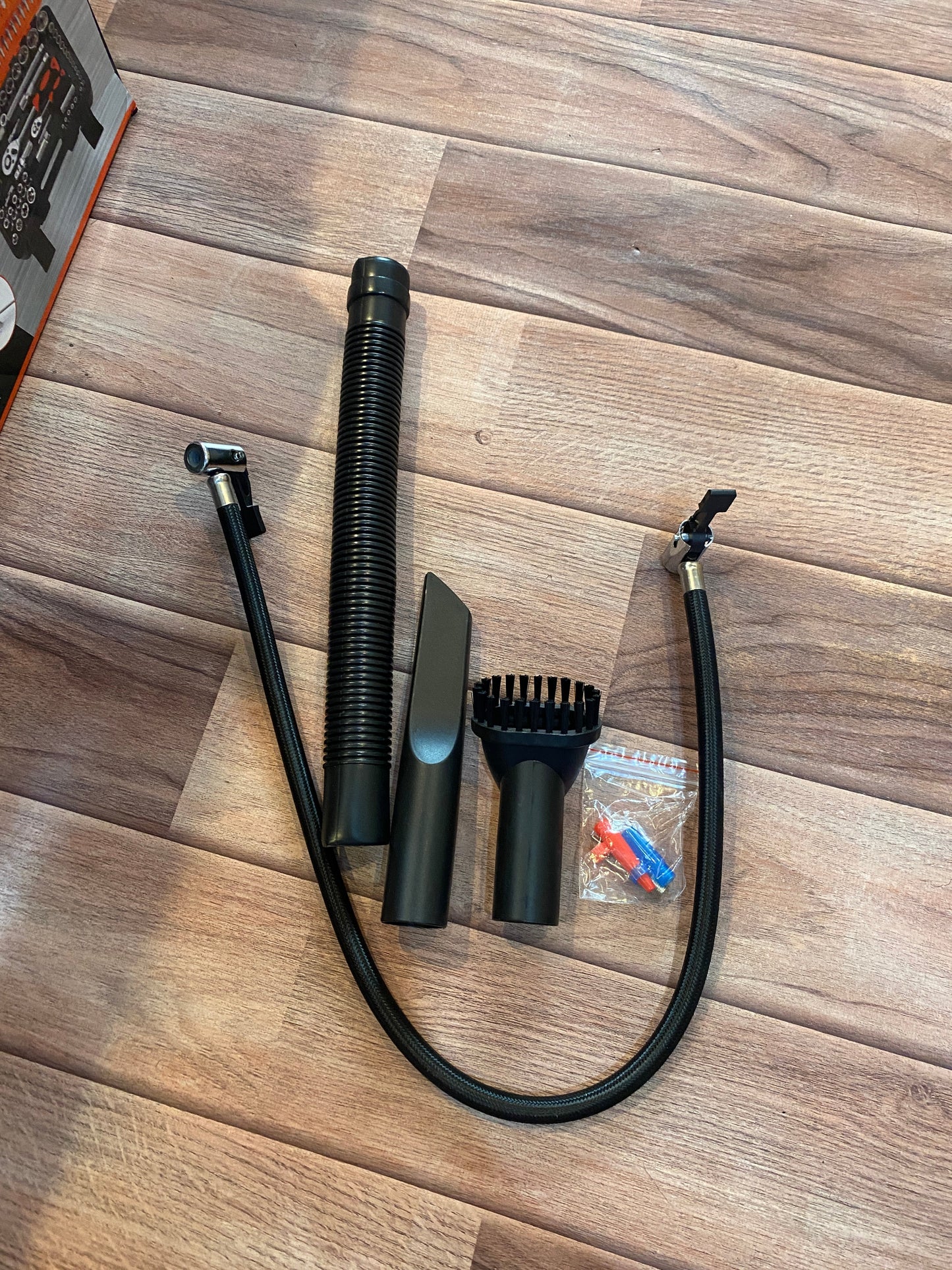 4in1 Black Silver 120W DC12V Wet & Dry Portable Vacuum Cleaner & air pump and pressure Monitor