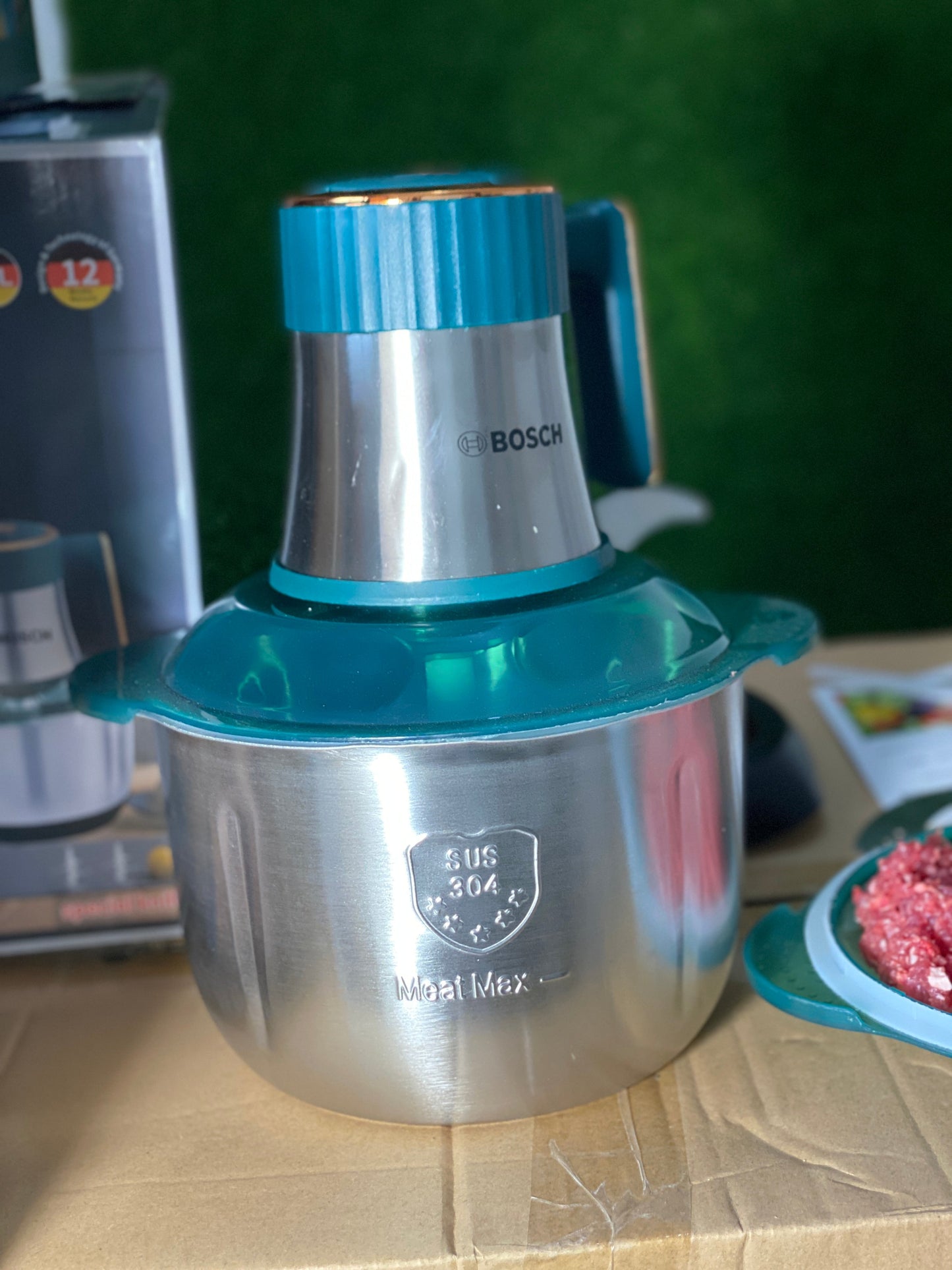 BOSCH 5L Stainless Steel Electric Meat Grinder Chopper – Powerful 5 Speeds, Compact Design – German Design,