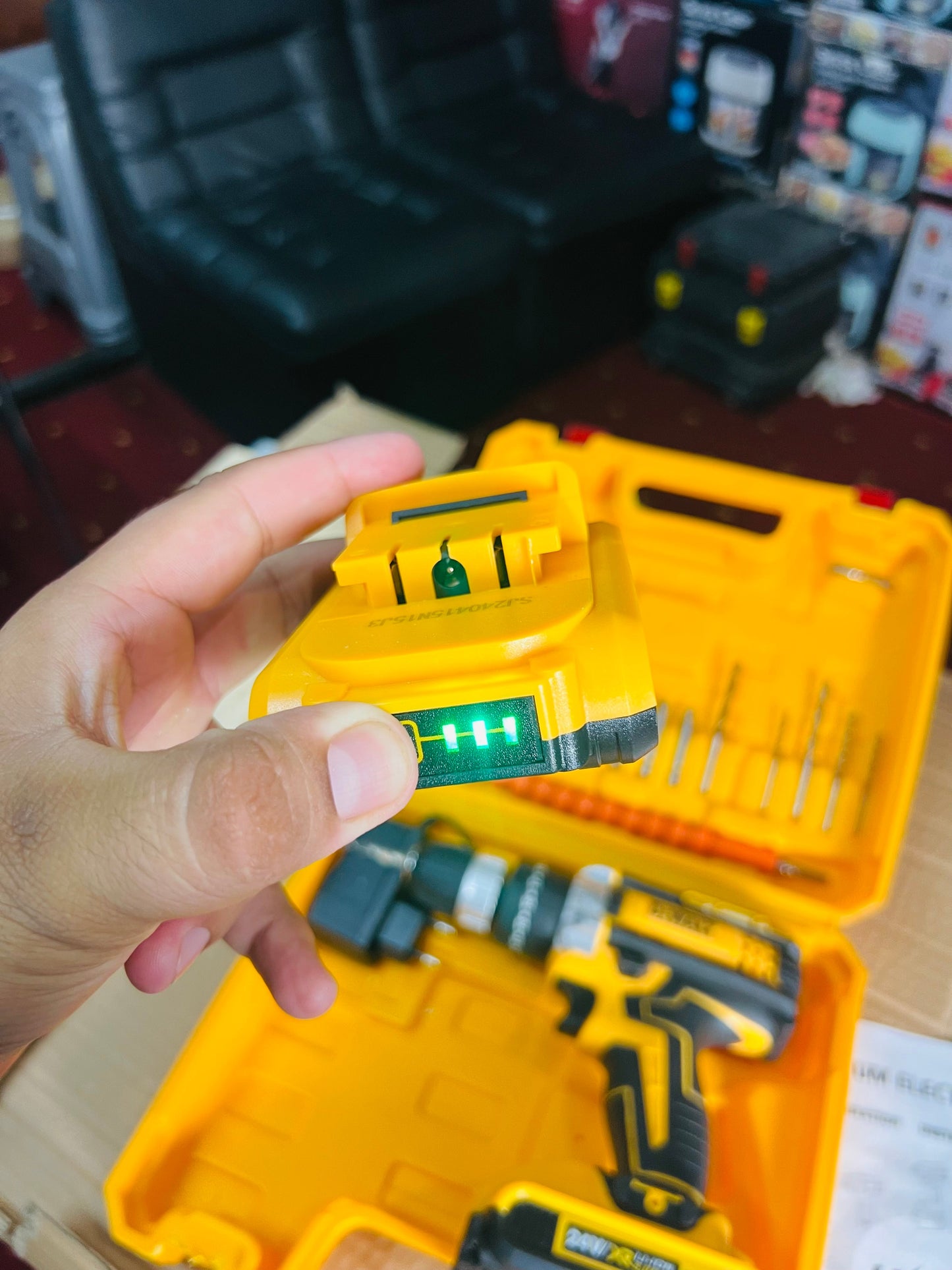 DeWalt Lott imported 24 V Rechargeable Drill machine .Tools Box  Screwdriver 2 lithium battery
