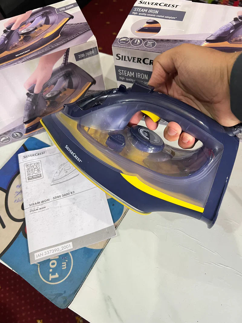 lott imported orginal silver crest steam iron . high quality 2200 watt