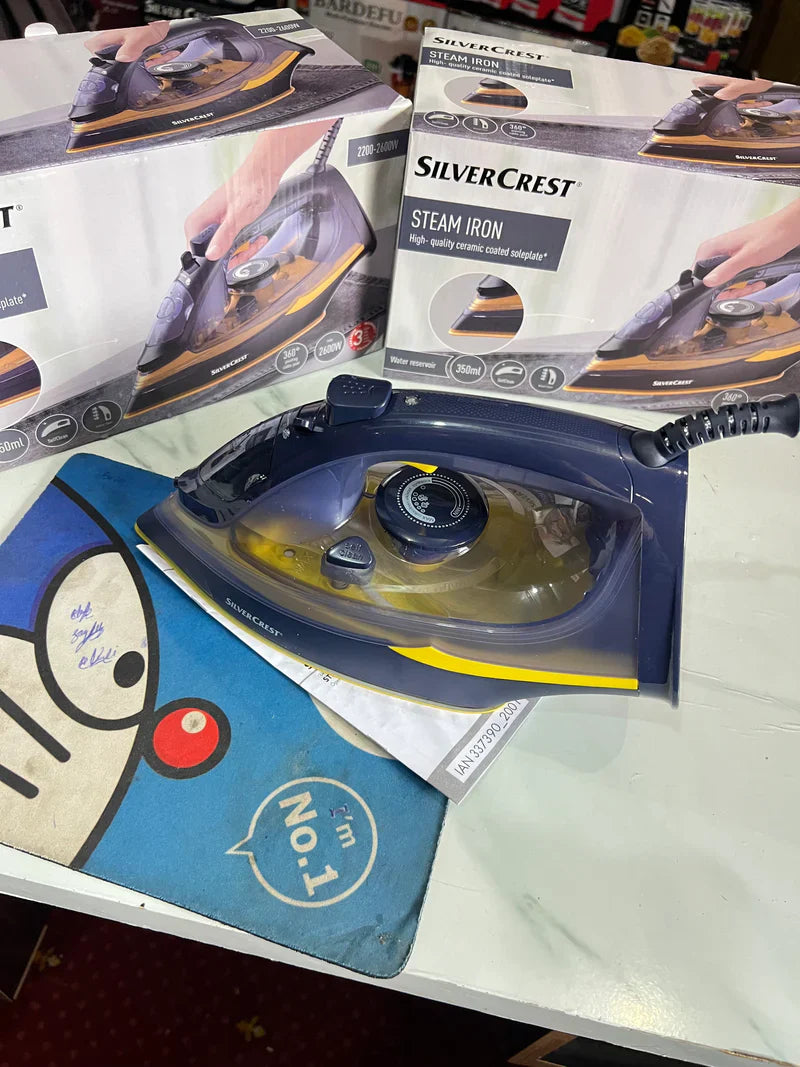 lott imported orginal silver crest steam iron . high quality 2200 watt