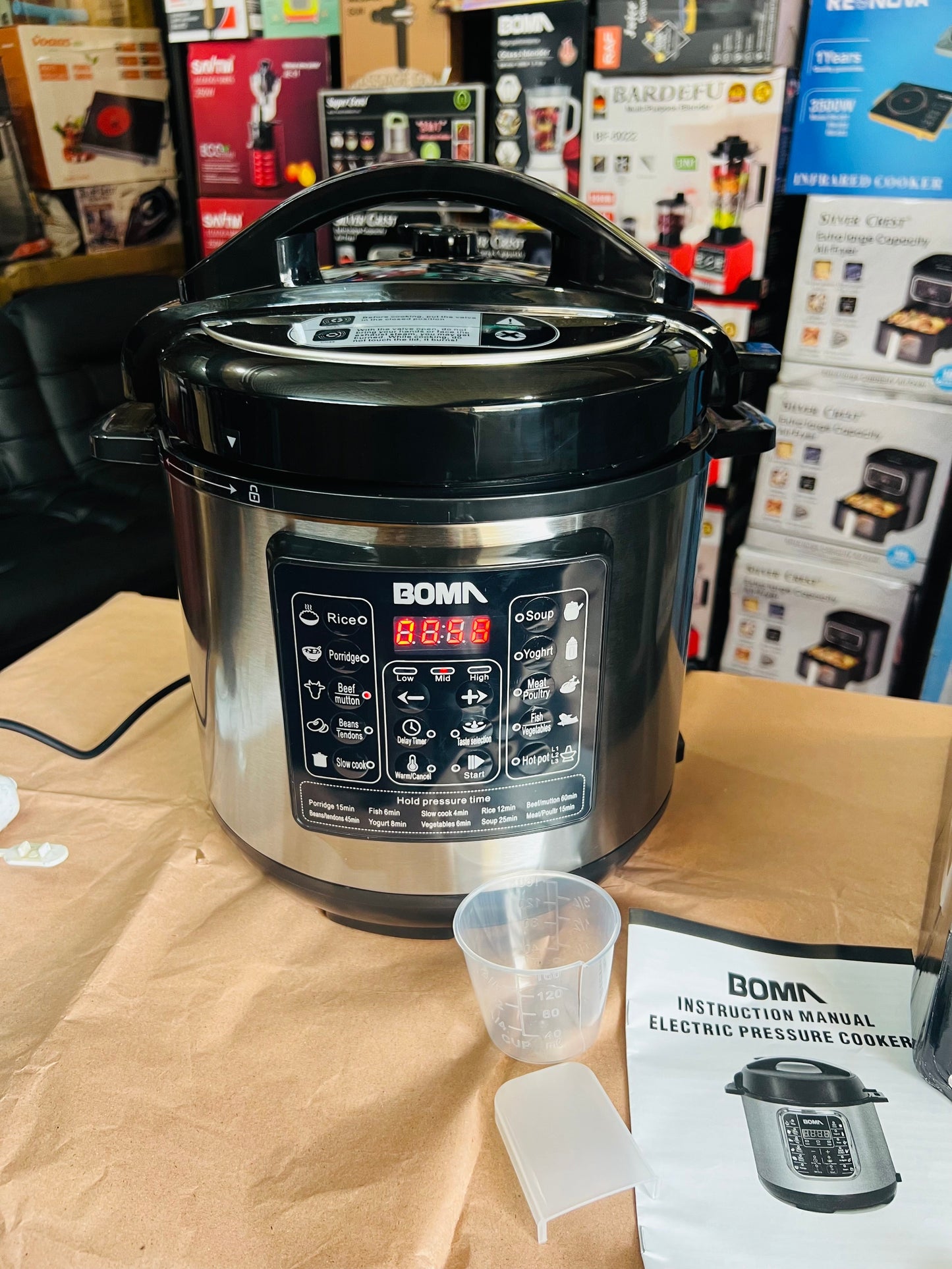 Boma 6 Liter Electric Pressure cooker . Multiple Function.