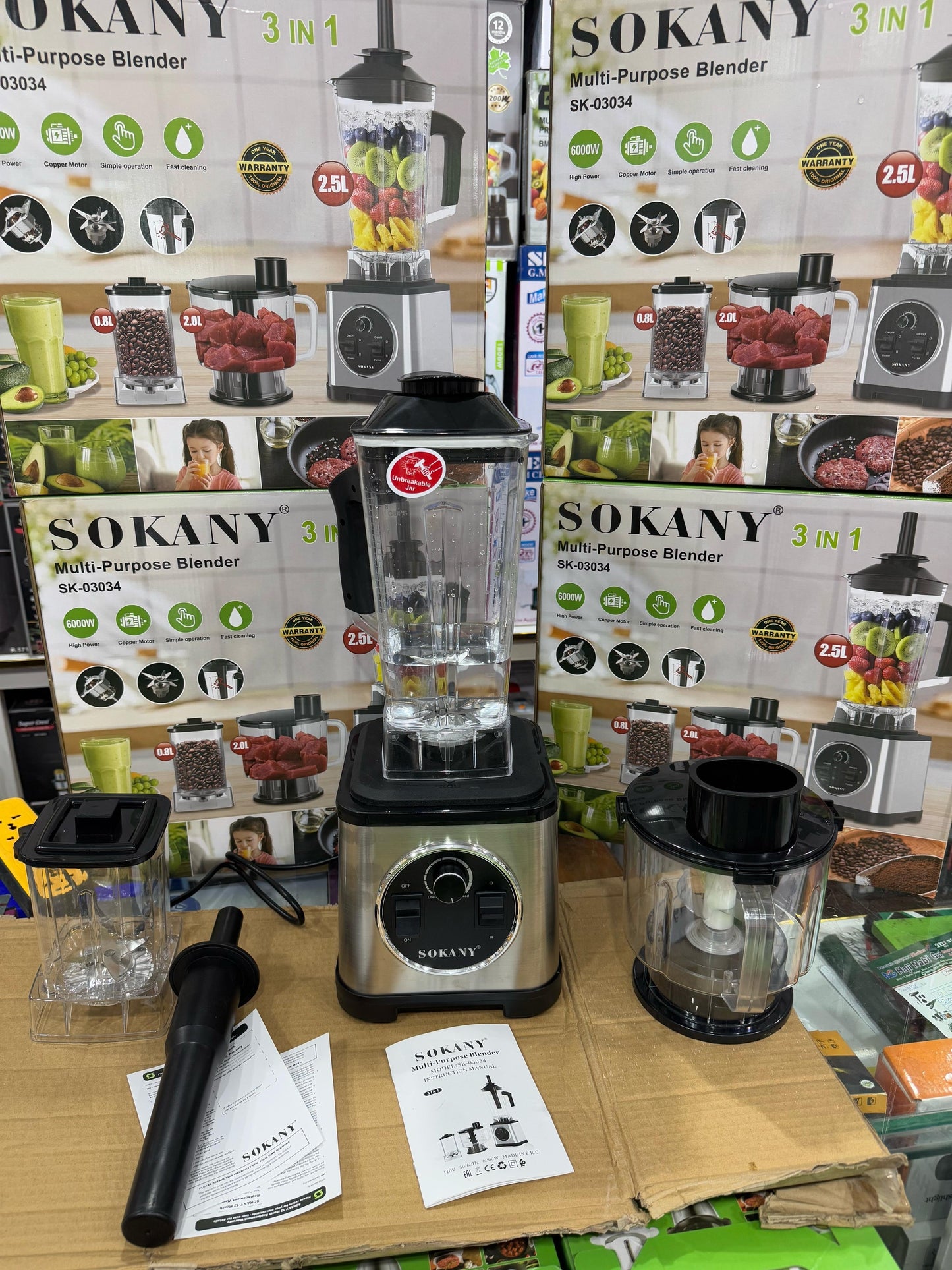 Sokany Lott imported very Top Quality 3 in 1 Blender chopper grinder