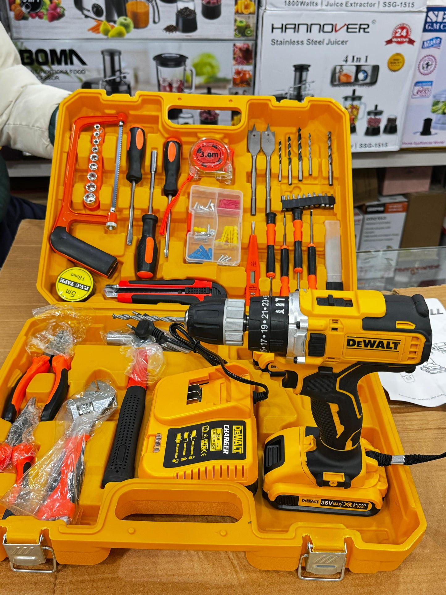 117 Pcs 36V Commercial Drill Tool Box