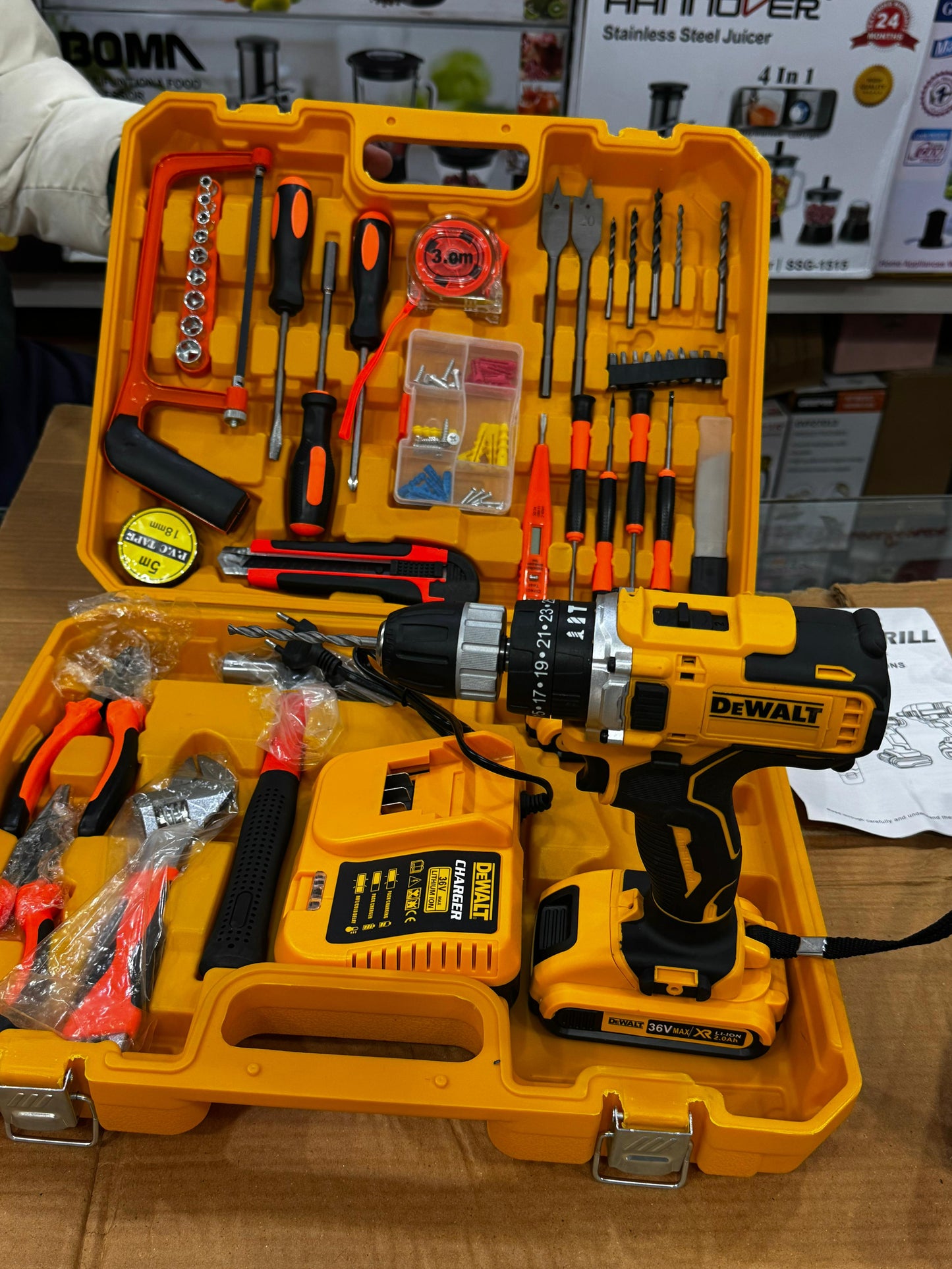 117 Pcs 36V Commercial Drill Tool Box