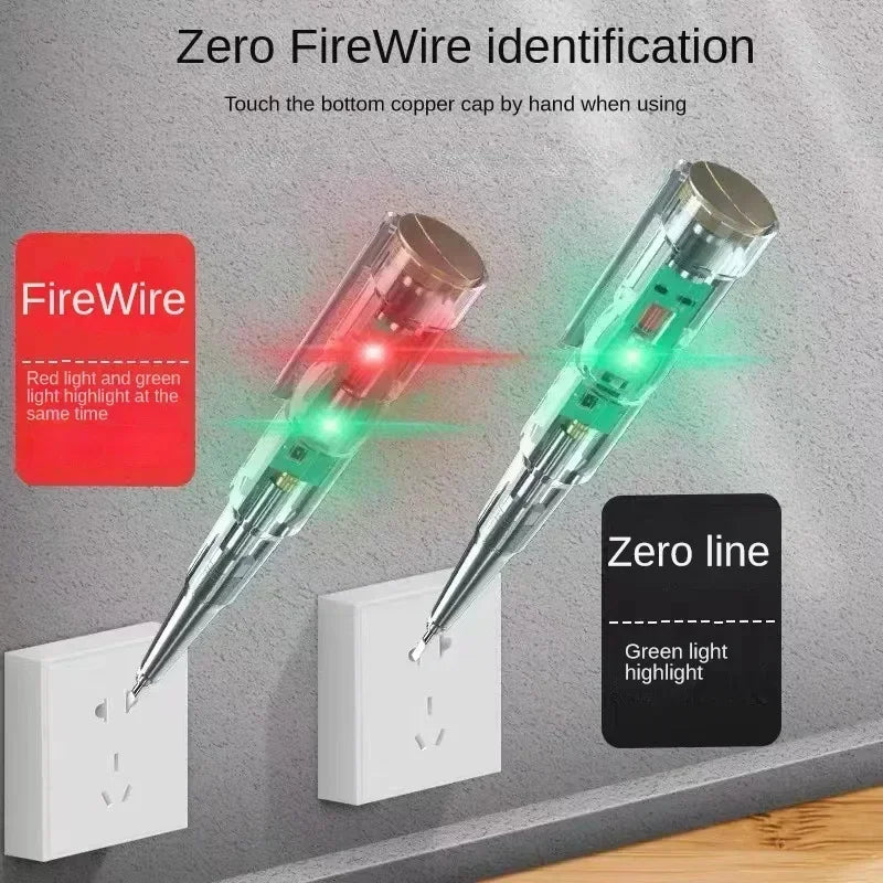 AC24-250V DC12-24V Intelligent Voltage Tester Pen Electric Screwdriver Test Pencil Induction Power Detector Circuit Indicator